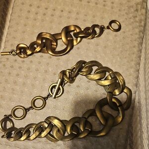 Chunky Gold Chain Bracelet Set